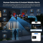 Maizic Smarthome Batman Siren 4G Solar CCTV Camera | 9MP (3×3MP) Triple Lens Outdoor Security Camera | 3-Screen View | AI Human Detection | Color Night Vision | Two-Way Audio | IP67 Waterproof | Remote Mobile Monitoring
