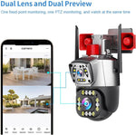 Supercam Siren Camera with 4K 2in1 5MP Dual Lens Wireless Wi-Fi Outdoor Camera