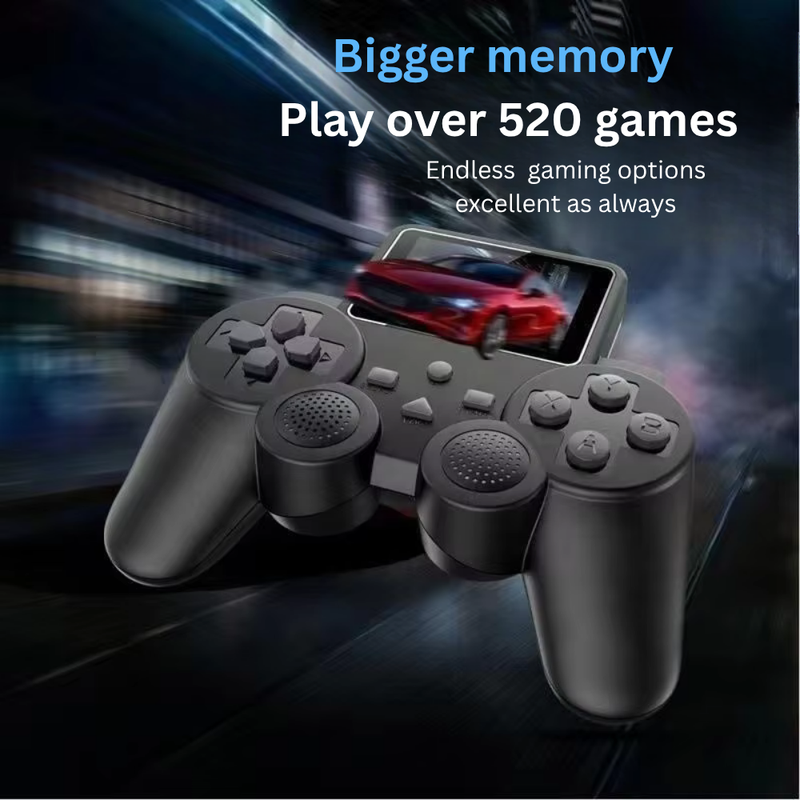 Maizic Smarthome S10 Gamepad 520 Classic Retro Games, 320 * 240 HD Resolution Colour Screen, TV HD Output via HDMI, Rechargeable 1020mAh, 6-7 Hrs Play, 2-Player Support, Family & Kids Gaming Console