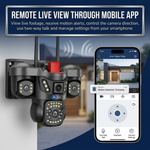 Maizic Smarthome Trion Triple Lens 5MP×3 WiFi Outdoor CCTV Camera | 3-Screen Live View | 360° Pan-Tilt | AI Motion Detection | Full-Color Night Vision | Two-Way Talk | Mobile App Control