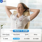 Maizic Smarthome Bladeless Neck Fan – USB Rechargeable, Hands-Free Portable Cooler with 3-Speed Airflow | Lightweight & Stylish (White)