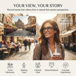 Maizic  Smarthome AI G1MAX Smart Glasses with 8MP Camera – AI Vision, Multilingual Translation, Wi-Fi, HD Video Recording, Built-in Mic & Photochromic Lenses