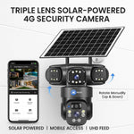 Maizic Smarthome SunEye 3X 4G Solar Triple Lens 5MP Outdoor CCTV Camera | 3-Screen View | Manual Side Rotation | Auto Tracking | Human Detection | Color Night Vision | Two-Way Audio |Multi-User Access