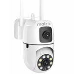 Maizic Smarthome Ask 5MP WiFi AI Agent CCTV Camera | Dual-Lens View | Hindi & English Voice Daily Briefing | Face Recognition, Smart Journal, ProofCam Video Evidence & Colour Night Vision