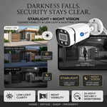 Maizic Smarthome 8MP Outdoor Bullet Wired IP CCTV Camera for Home & Office | Ethernet Security Camera with Built-in Audio, Starlight Night Vision, ONVIF & NVR Compatible, Waterproof