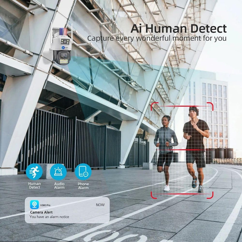 SuperCams 2K Dual Lens/Dual Screen WiFi IP Outdoor Camera