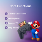 Maizic Smarthome S10 Gamepad 520 Classic Retro Games, 320 * 240 HD Resolution Colour Screen, TV HD Output via HDMI, Rechargeable 1020mAh, 6-7 Hrs Play, 2-Player Support, Family & Kids Gaming Console