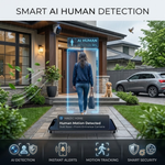 Maizic Smarthome Supercam TwinView 10MP Dual Lens Outdoor WiFi CCTV Camera | Watch Two Views at Once | 360° Pan Tilt + Fixed Lens | AI Human Detection | Full Color Night Vision | Two-Way Intercom | IP66 Waterproof