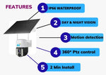 Maizic Smarthome OX 4G SIM Solar PTZ Security Camera | 2MP 1080P HD Outdoor CCTV with Night Vision, PIR Motion Detection, Human Tracking, Two-Way Audio & IP66 Waterproof Protection