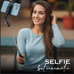 Maizic Smarthome R1SS-L Selfie Stick Tripod with Bluetooth Remote & Mini Fill Light, Extendable 69cm Phone Selfie Stick with Adjustable Holder, Wireless Shutter for Vlogging, Reels, Photos & Video
