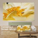 Square Android 11.0 Smart Projector, 1080P & 4K Support, 2X Brighter, 2.4G & 5G Wifi Support, Rotatable Design, Auto & 4D Keystone with Netflix, Prime etc, Support Airplay, Miracast, Mirror Screen, Compatible with Bluetooth Speaker