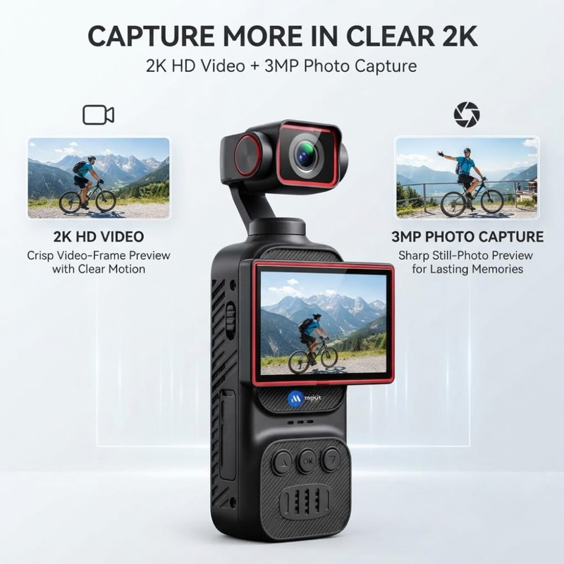 Maizic Smarthome Q11 2K WiFi Vlogging Camera, 270° Electric Rotating Lens, 2.78