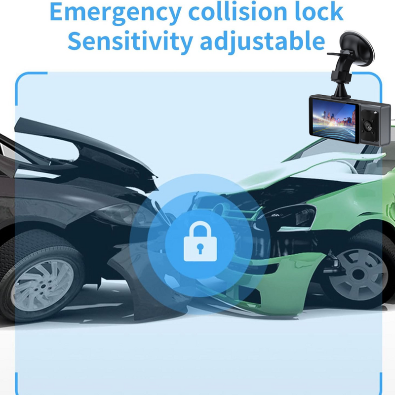 Maizic Smarthome Navic TriX WiFi 3-Channel Dash Cam | 1080P HD | 3