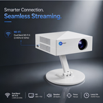 Maizic Smarthome Lumora Air Smart Projector for Home, Android 13, 4K Video Decoding, 12000 Lumens, Auto Keystone, 180° Rotatable Projection, WiFi 6, Bluetooth 5.4 & Miracast