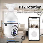 Maizic Smarthome 3MP WiFi Robo Bulb CCTV Camera (Pack of 2) | 360° PTZ Control, Motion Detection Alerts, Two-Way Audio, Color Night Vision | Indoor & Outdoor Home Security
