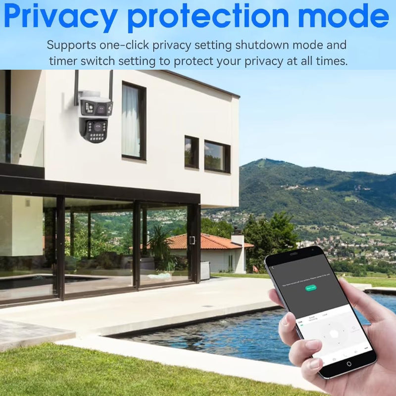 Maizic Smarthome Panther 4G Dual Lens CCTV Camera (5MP + 5MP) | PTZ Control, Triple Screen View, SIM Support, Color Night Vision, PIR Human Detection, 2-Way Audio, Multi-User Access