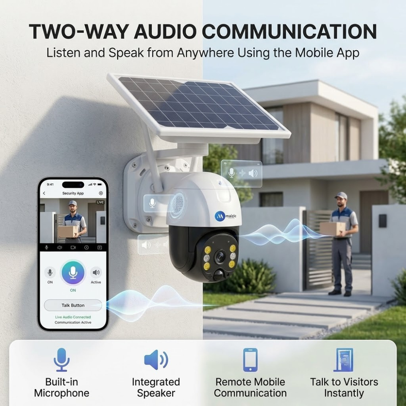 Maizic Smarthome Black Bull Solar 4G SIM CCTV Camera | 3MP Full HD Outdoor Wireless Security Camera | Solar Powered | Color Night Vision | Motion Detection | 2-Way Talk | IP66 Waterproof | Live Remote Monitoring