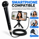 Maizic Smarthome Unidirectional Reporter Microphone with Noise Reduction, Wired Handheld Mic for Smartphone, Clear & Crisp Voice Recording for YouTube, Vlogging, Interviews, Podcasting & Blogging