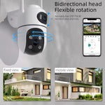 Maizic Smarthome Supercam X2 Dual-Lens 4MP+4MP Wi-Fi Indoor CCTV Camera | 360° Pan & Tilt | HD View | Color Night Vision | Two-Way Audio | AI Motion & Human Detection | Built-in Audible Alarm