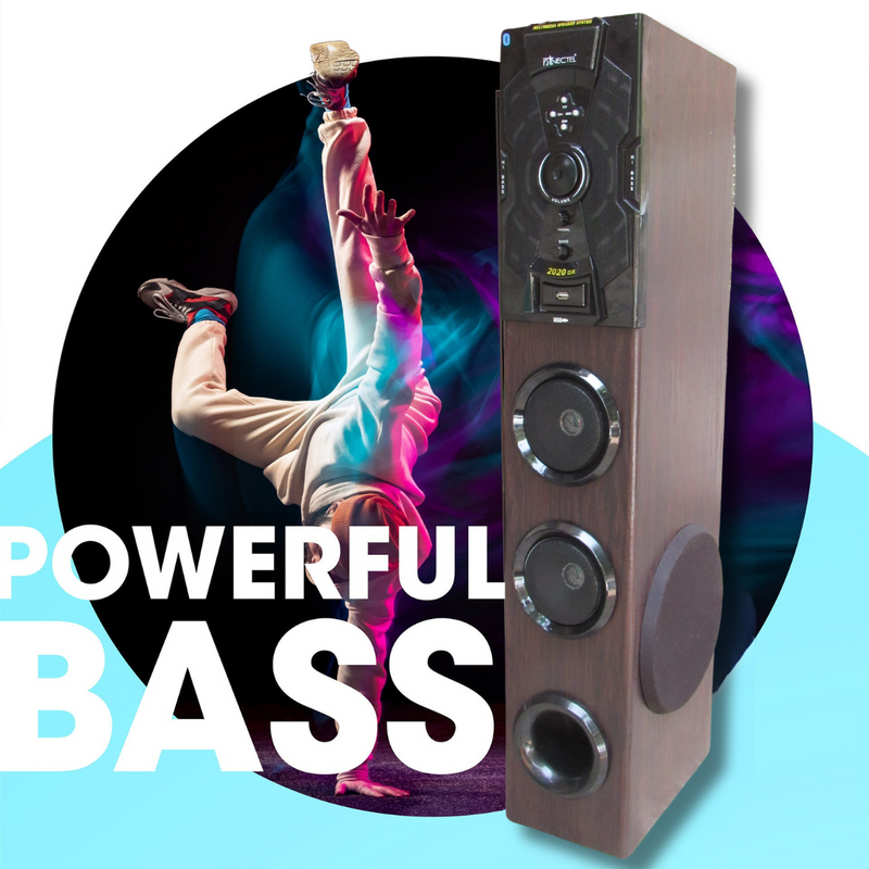 BASS GOD Tower Speaker -Thunderous Bass | Elegant Design | Bluetooth, USB, FM Radio