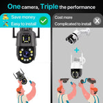 Maizic Smarthome Falcon 8MP Dual Lens PTZ WiFi Camera – 36X Optical Zoom, Outdoor CCTV, 180m Day/100m Night View, Color Night Vision, 2-Way Audio, ISCEE App