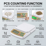 Maizic Smarthome SF-400A Digital Kitchen Weighing Scale 10kg x 1g | High-Precision Electronic Weight Machine with LCD Display, Tare & PCS Counting, Adapter Support | Ideal for Kitchen, Home, Office & Laboratory