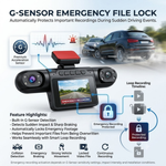 Maizic Smarthome DriveCam 4- Lens Dash Camera for Cars | Up to 1080P Full HD 4-Channel Recording | 180° Rotatable Camera | Front, Cabin & Rear Wide-Angle Coverage | G-Sensor | Smart Loop Recording | 2.0