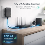 Maizic Smarthome Mini UPS Power Backup Adapter for WiFi Router, CCTV Camera & Modem | 12V 2A Output | Up to 6 Hours Backup During Power Cuts | Overcharge & Deep Discharge Protection