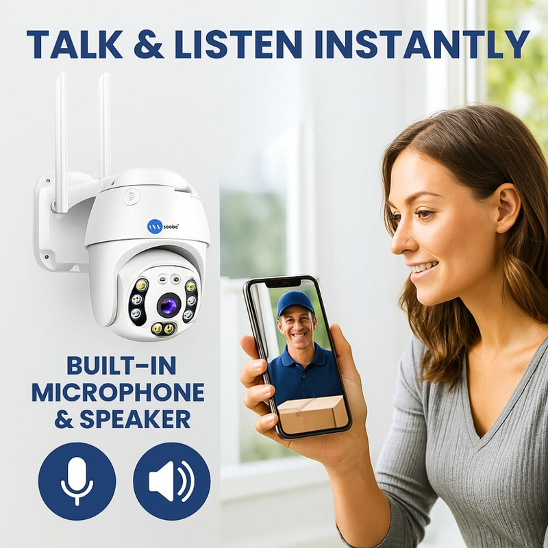 Maizic Smarthome Orange Fox 5MP WiFi PTZ Camera | Full HD Pan-Tilt CCTV with Two-Way Audio, Motion Detection, Color Night Vision, Waterproof, SD Card Support (Up to 128GB)