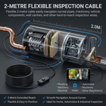 Maizic Smarthome 5.5mm Endoscope Inspection Camera for Android Phone | 6 Adjustable LED Lights | IP67 Waterproof | 2M Flexible Cable | USB Endoscopic Borescope Camera for Pipe, Drain, Engine, Wall & Underwater Inspection