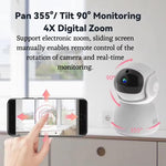 Maizic Smarthome 360° Coverage 3 MP Smart CCTV Security WiFi Camera for Home, Two Way Talk, Night Vision, Motion Detection, Cloud & SD Card Recording, AI Human Detection