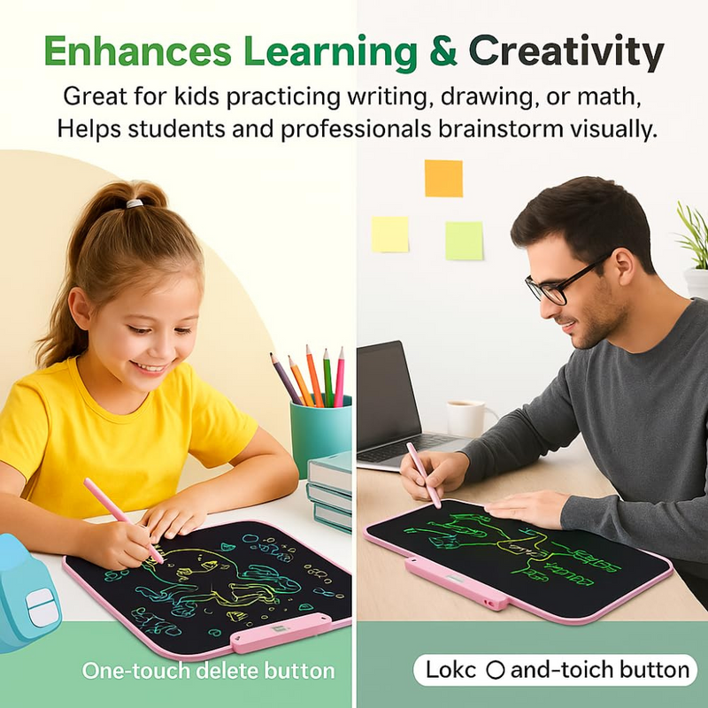 21-inch LCD writing tablet with stylus – perfect for kids and adults. Eco-friendly, eye-safe, and portable digital board for drawing, handwriting & note-taking.