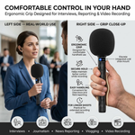 Maizic Smarthome Handheld Mic Holder with Cold Shoe Mount, Microphone Adapter Grip Kit for Journalism, Interviews, Reporting, Vlogging & Video Recording