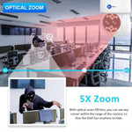Ubercam 5X Optical Zoom 4 MP FHD WiFi Indoor Dual Lens Bulb Camera
