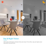 Maizic Smarthome 3 Mega Pixels White Rudraksha Smart Wi-Fi 1080P IP Night Vision, Two Way Communication, PTZ Indoor Camera