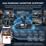 Maizic Smarthome Triplex WiFi Car Dash Cam | 3-Channel Front, Cabin & Rear Camera | 1296P Front + Dual 1080P Recording | G-Sensor | IR Night Vision | Loop Recording | 24H Parking Monitor