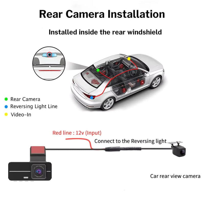 Maizic SmartHomes Navic Duo 4K Dual Channel Car Dash Camera | 5MP UHD Front & 1296P FHD Rear Recording | Built-in Wi-Fi, GPS | 3.4