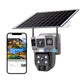 Maizic Smarthome Shark Outdoor 4MP 4G SIM Solar CCTV Camera | Triple Lens & 3-Screen Monitoring | No WiFi Required | Color Night Vision | Motion Detection | Two-Way Audio | Weatherproof Security Camera