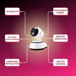 Maizic 3MP PTZ WiFi CCTV Camera – Full HD, Color Night Vision, Motion & AI Human Detection (No Antenna)