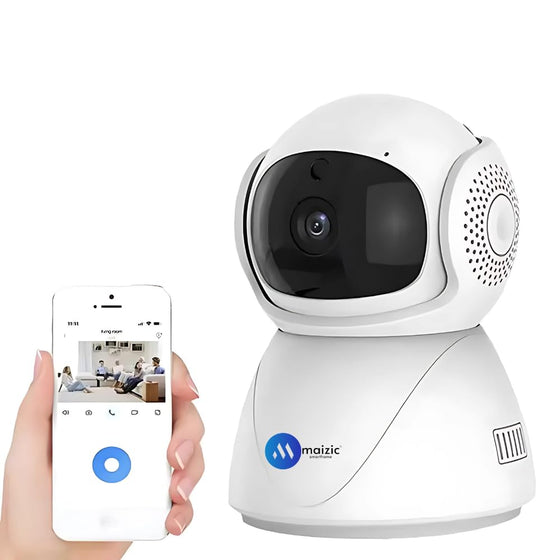 Maizic Smarthome 360° Coverage 3 MP Smart CCTV Security WiFi Camera for Home, Two Way Talk, Night Vision, Motion Detection, Cloud & SD Card Recording, AI Human Detection