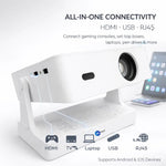 Maizic Smarthome Tej PRO 2K Smart Projector | 12000 Lumens | Wi-Fi & Bluetooth | Zoom Adjustment & Miracast | Supports Netflix, YouTube & Play Store | HDMI, USB, RJ45 | Android & iOS Support