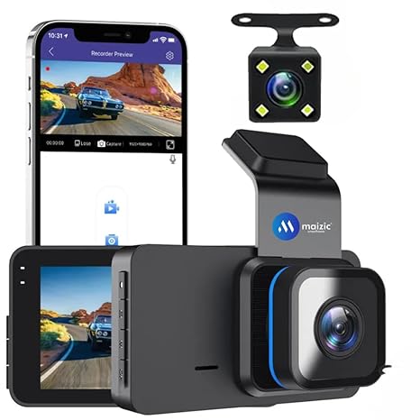 Maizic Navic Duo 4K DashCam – Dual Channel 5MP Front 1296P Rear