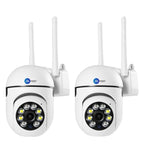 Maizic Smarthome Mini PTZ Wi-Fi (Pack of 2) CCTV Cameras 3MP | 360° Pan Tilt Indoor & Outdoor Security Cameras | Color Night Vision | AI Motion Detection | Two-Way Audio | Multi-User App Access