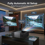 Maizic Smarthome Lumora Ultra Pro Max Native 1080P Full HD Smart Projector | 22000 Lumens Android 12 AI LCD Projector | Auto Focus & Auto Keystone | HDR10, Miracast, BT Speaker Mode, 15W Loud Speakers