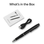 Maizic Smarthome Hidden Pen Camera with Audio/Video Recorder, 32GB Support, Multifunction Home Security, Rechargeable Battery, Memory Card Slot - Black