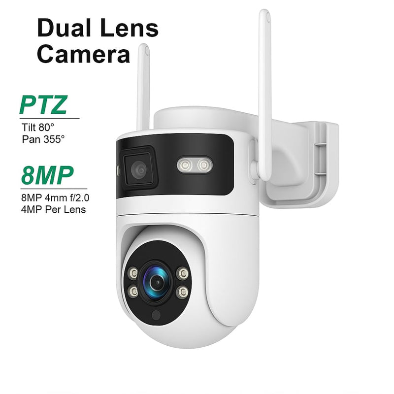 Maizic Smarthome Syno 4G Sim Based CCTV Camera 4 MP+ 4 MP Full HD Home Security Smart Camera, 360 Degree Coverage, Night Vision, Two-Way Audio, Mobile App, Cloud & SD Card Recording