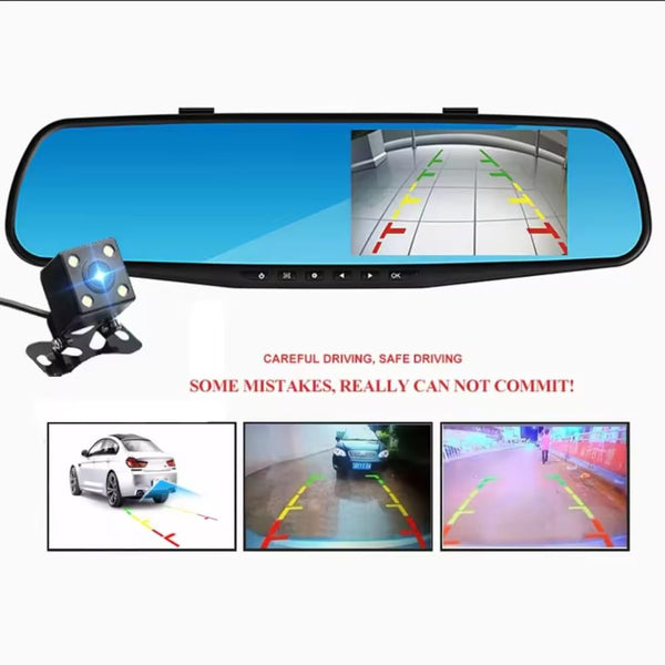 Maizic Smarthome WiFi Mirror Dashcam for Car | Full HD Front & Rear Recording, Color Night Vision, G-Sensor, Parking Mode, Loop Recording, App Control | Android & iOS Compatible