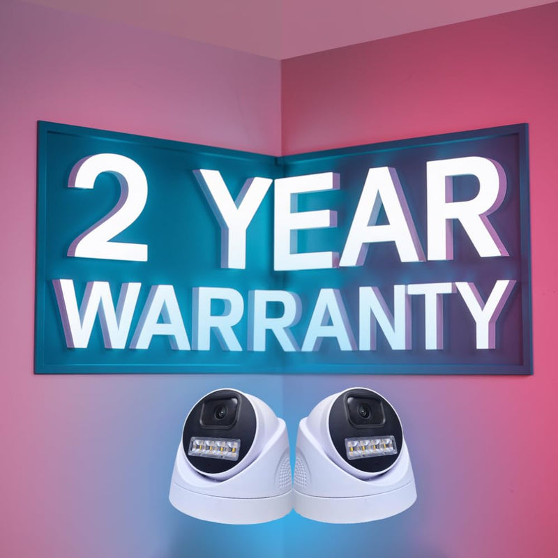 Maizic Smarthome 2MP Full HD Wide Angle Indoor/Outdoor Dome Wired CCTV Camera, Full Color Night Vision, Compatible with All 2MP Supporting DVRs, IP66 Waterproof Surveillance Camera (White)