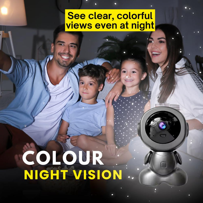 Maizic Smarthome 3MP WiFi CCTV Camera (Pack of 2) | 360° View, AI Human Detection, Color Night Vision, Motion Tracking | Indoor & Outdoor Home Security