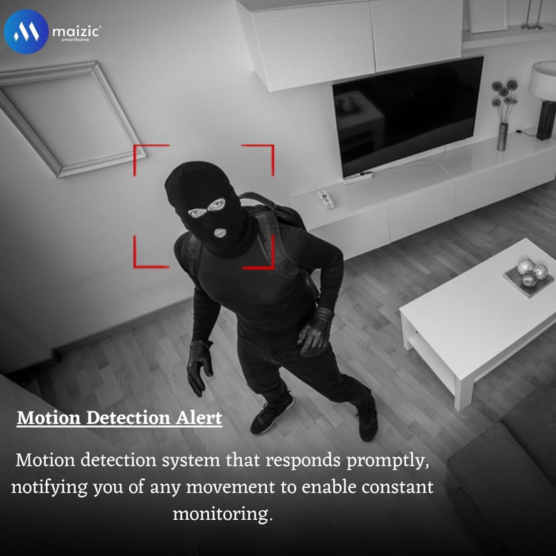Maizic Smarthome 360° View CCTV Duo | Dual Lens 5+5MP Cameras with Smart Motion Tracking, Night Vision & 2-Way Talk – Total Home Protection!